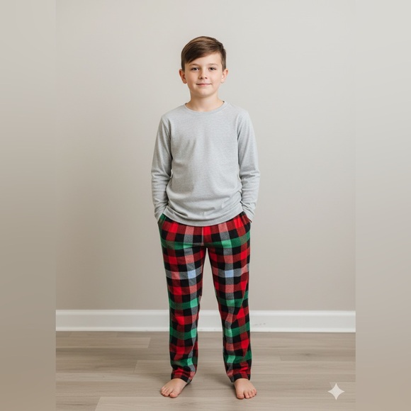Wondershop Other - Youth Wondershop Kids Pajama Pants Plaid Green Red Blue Holiday Size 8